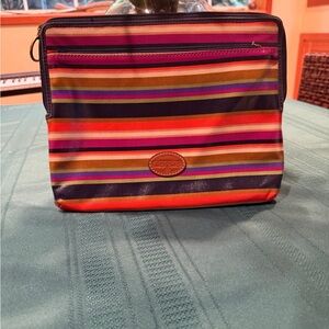 Fossil Striped Tablet Case Or Multipurpose Bag - Multicolor NWOT